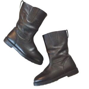 CRUISERWORKS Men's Black Leather Motorcycle Boots Waterproof Boots Size 9.5